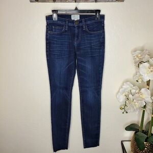 Current Elliott Womens Rolled Skinny Gibson Jean Dark Wash Size 25/0